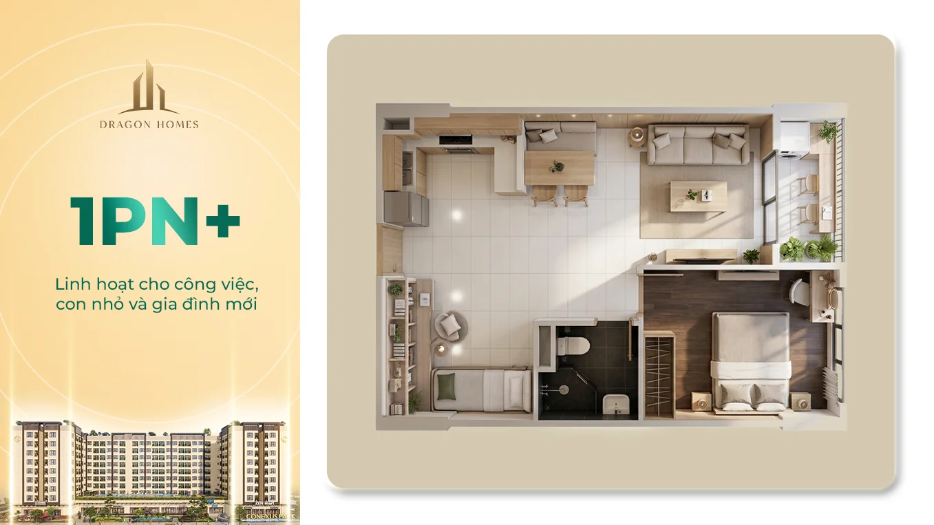 Mặt bằng 1PN+